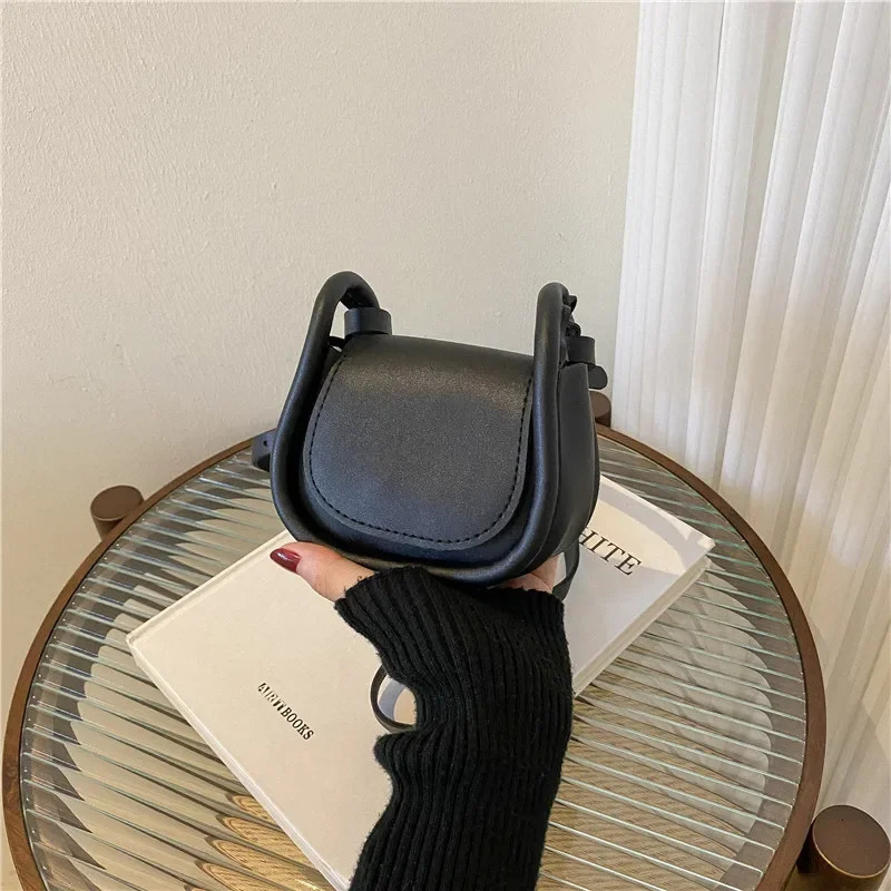 Candy Color Fashion PU Leather Mini Crossbody Bag Shoulder Bags for Women Small Saddle Lipstick Coin Money Pouch Card Holder 260208