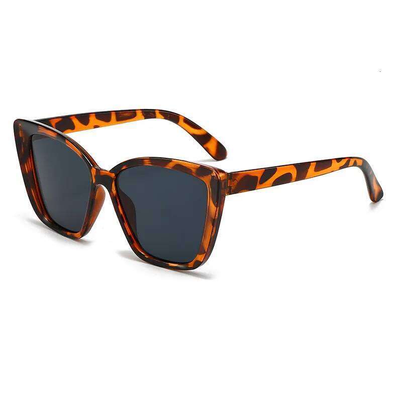 Fashion Street Trend Cat Eye Sunglasses Women Leopard Square Frame Sun Glasses UV400 Lady Brand Designer Eyewear Y260207