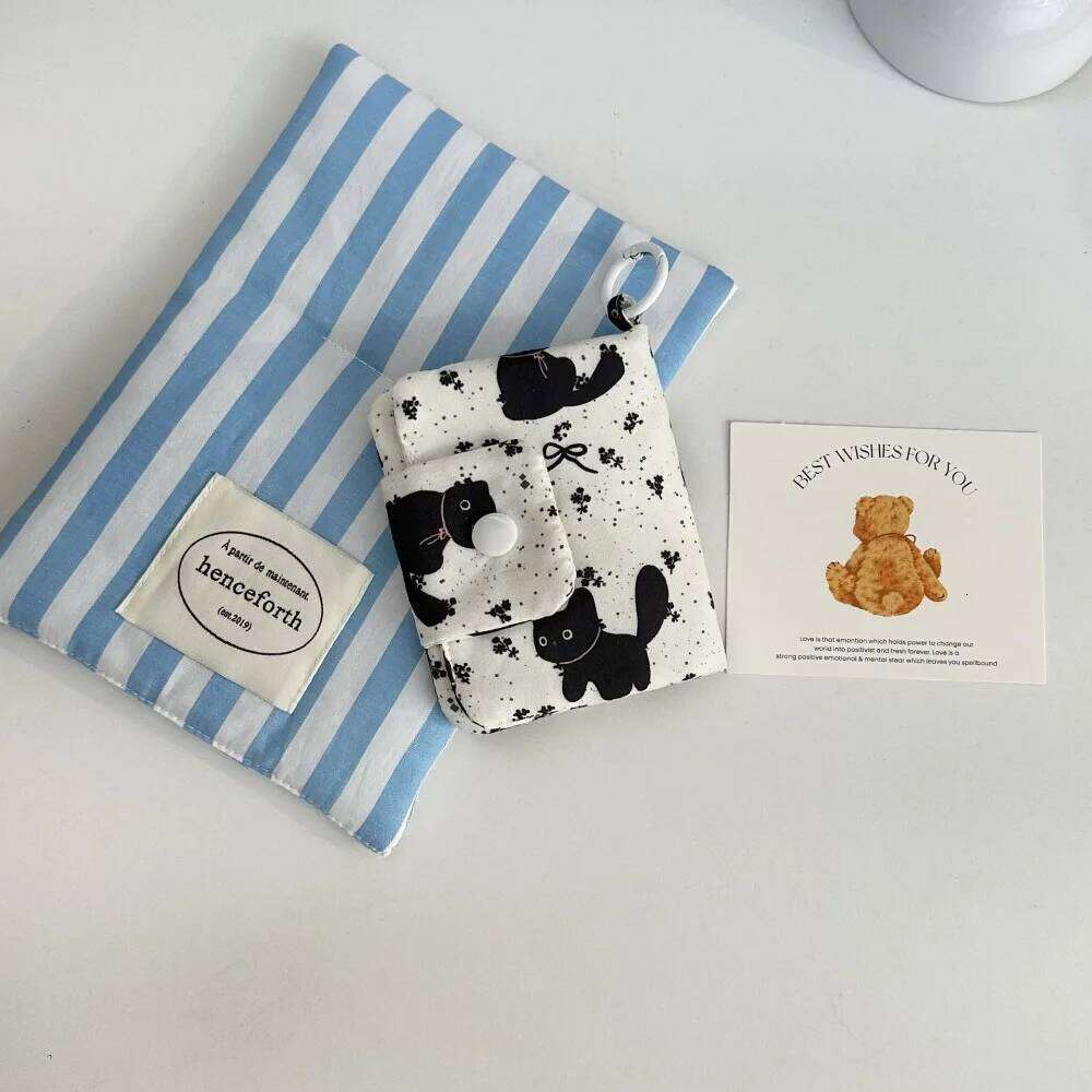 Cute Design Coin Purse Simplicity Style Catoon Pattern Korean Fashion Wallet Multi-layer Portable Size Card Holder Daily Carry Y260206