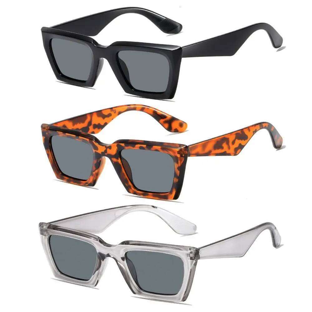 Punk Square Frame Sunglasses Sun-Protective Street Style Driving Glasses Summer Decoration Outdoor Accessories Y260207