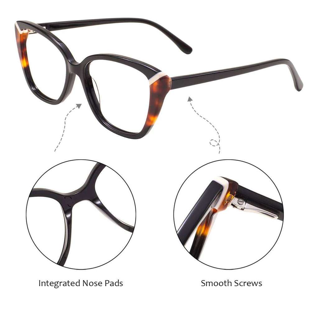 New Women Acetate Polarized Sunglasses Butterfly Square Vintage Luxury Large Cat Eye Sun Protection Glasses Driving Travel UV400 Y260207