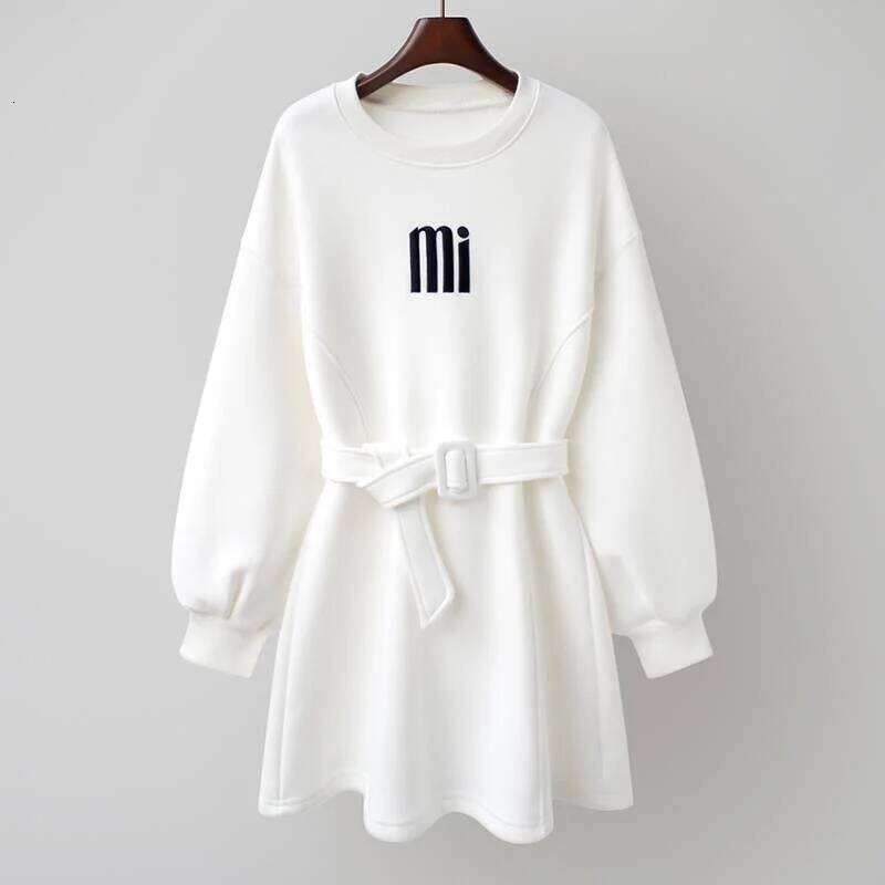 Loose Mid-Length Velvet Sweatshirt In Designer Fashion Autumn Winter New Korean Letter Thickened Jacket Top For Women's Dress