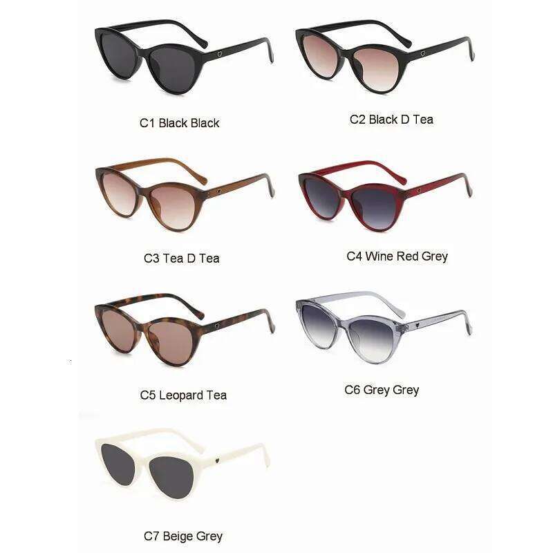 Unisex Cat Eye Sunglasses UV400 Protection Trendy Eyewear for Women Fashionable Lady Eyeglasses Oculos De Sol Y260207