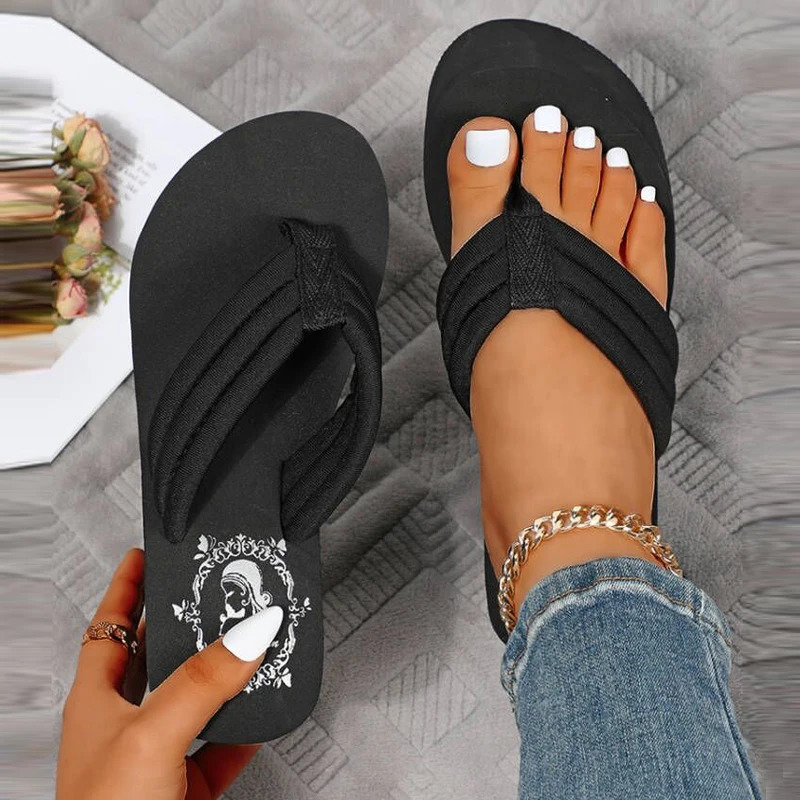 Women Beach Flip Flops Soft EVA Slippers Summer Platform Shoes Woman Super High Heels Female Fashion Slides Wedges Sandals 260208