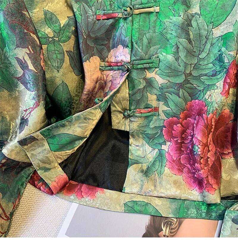 Outerwears New Chinese Light National Wind Jacquard Jacket Women's Spring Tang Suit Buckle High-End Retro Coat