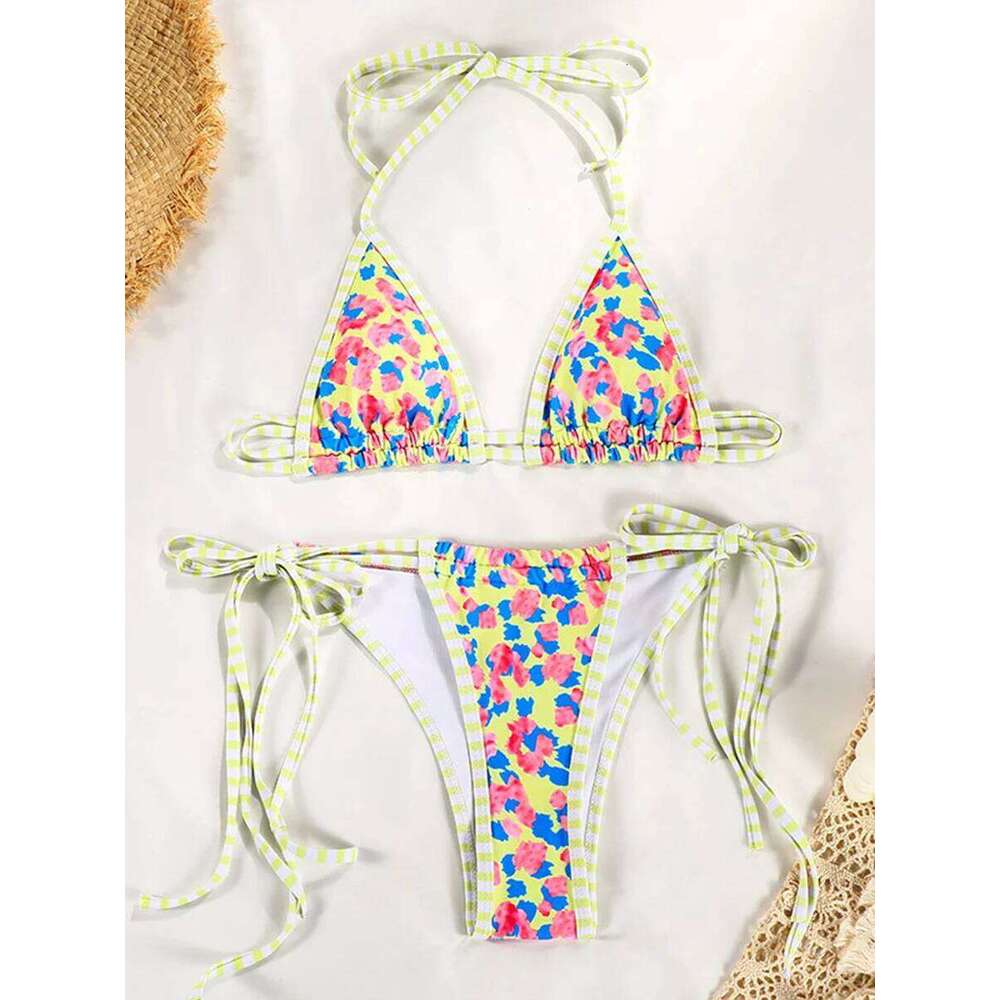 Micro Bikinis Sexy Swimsuit Women 2025 Bikini Set Triangle Swimwear String Beachwear Thong Two Piece Suits Brazilian Biquini C260207
