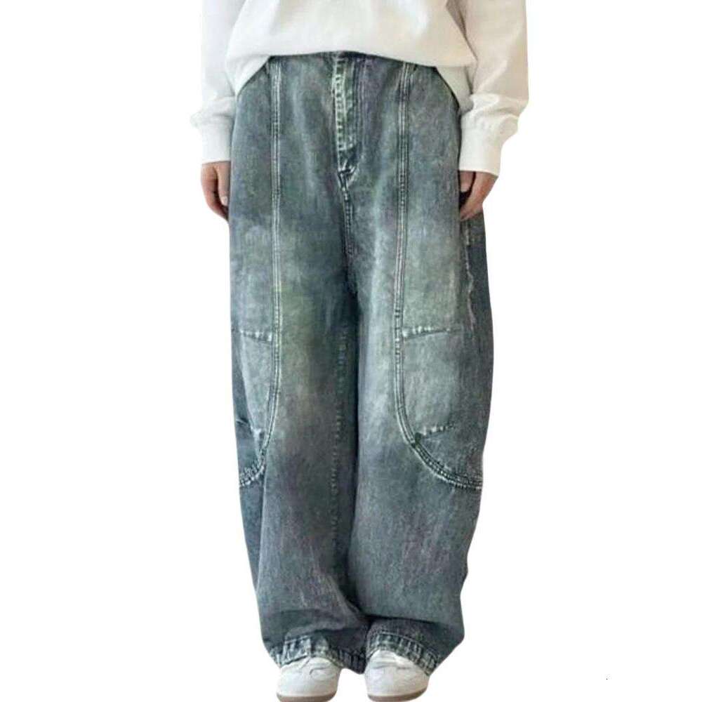 Amax LuluE 2026 Spring Vintage Soild Jeans Womens Korean Design Fashion Denim Pants Ladies Classic Causal Loose Elegant Trousers