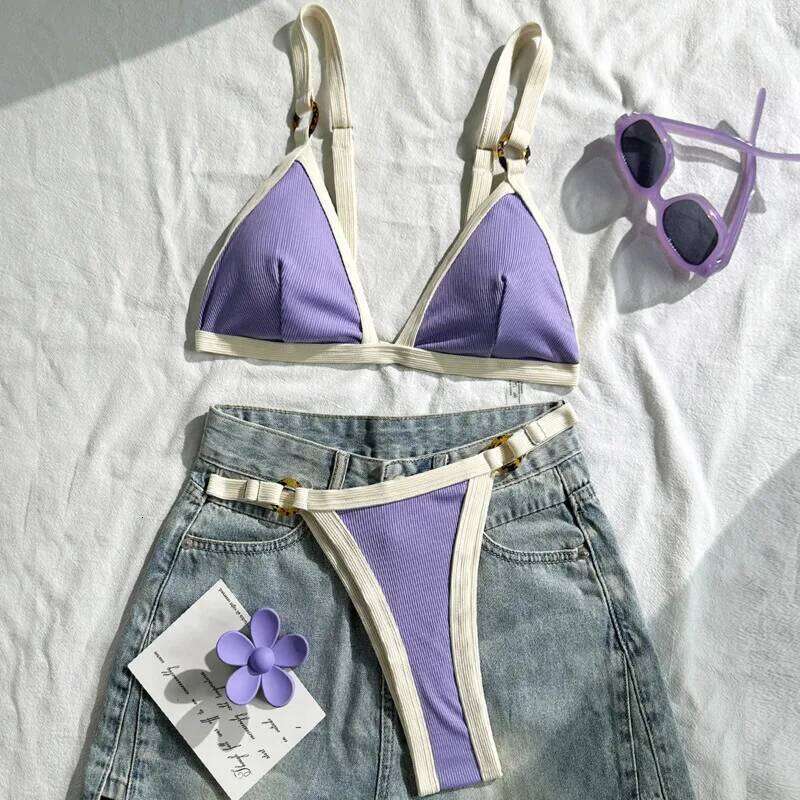Patchwork Sexy Bikinis 2026 Women Swimwear Female Swimsuit Swim Wear Bathing Suits Brazilian Bikini Set Beachwear Pool Bather C260207