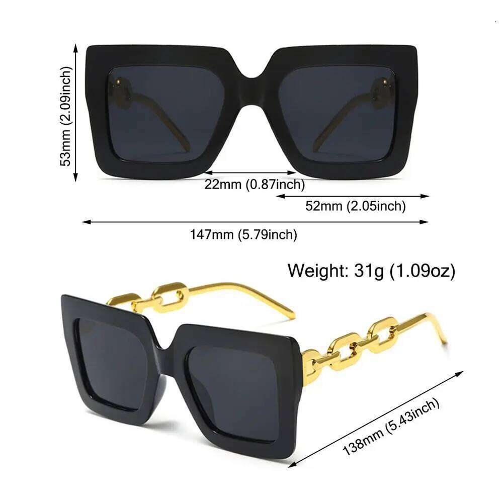 UV400 Protection Oversized Square Luxury Retro Big Sun Glasses Vintage Beach Sunshade Sunglasses for Women & Men Y260207