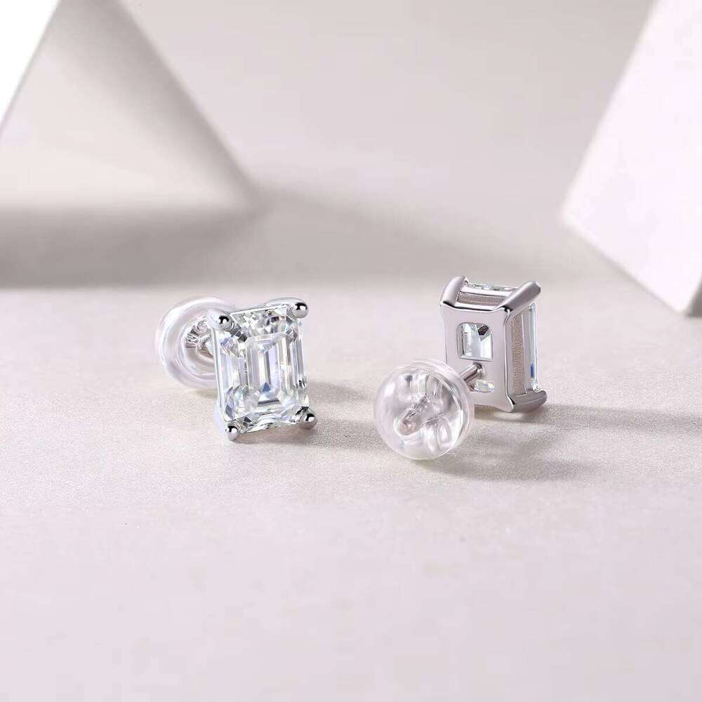 Hoop-Shaped Earrings In Silver 925 With VVS D Color Stones And Moissanite Jewelry For Women