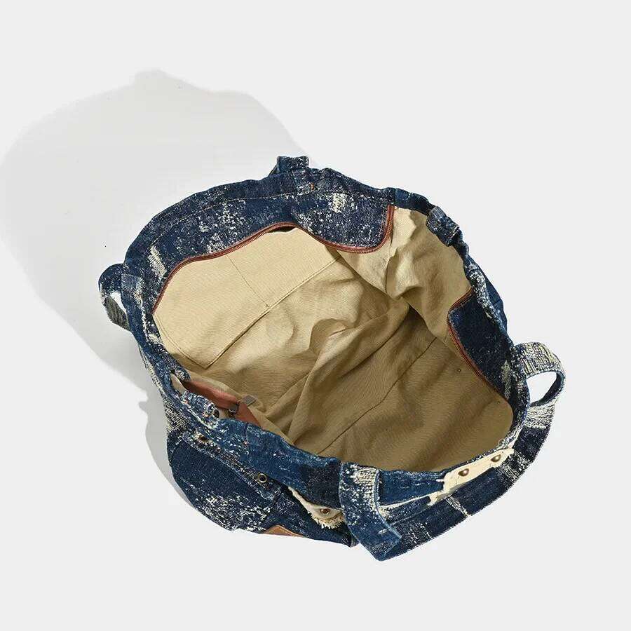 Washed Denim Women Handbag Luxury Designer Shoulder Crossbody for Female Large Capacity Shopper Bag big totes C260207