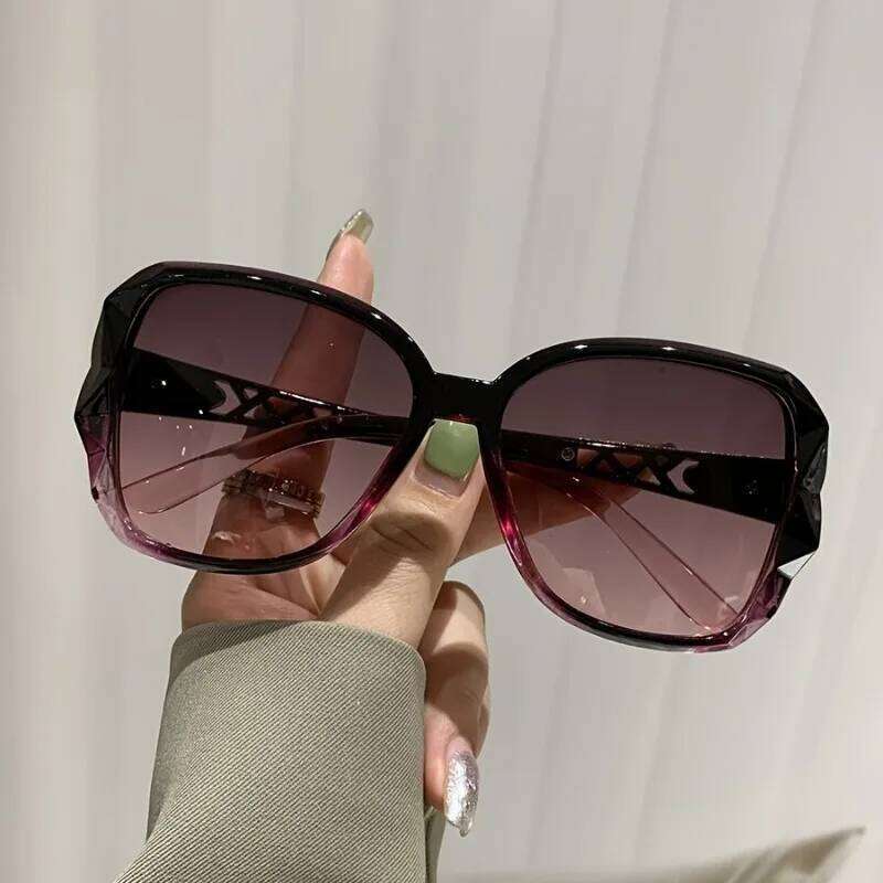 Fashion Square Sunglasses Women Luxury Brand Big Purple Sun Glasses Female Mirror Shades Ladies Oculos De Sol Feminino Y260207