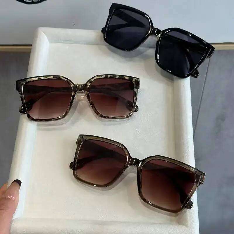 3Pcs Women's Retro Fashion Oversized Rectangular Frame Combination Uv Protection Outdoor Sunglasses Y260207