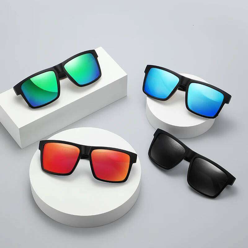 2024 NEW High quality luxury Heat Wave brand Polarized sunglasses square Conjoined lens Women men sun glasses UV400 Y260207