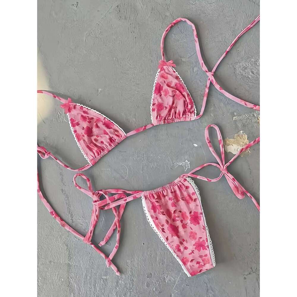 Micro Push Up Women Swimsuits 2025 Sexy Female Swimwear Brazilian Bikini Set Thong Biquini Swim Suits Print Beachwear C260207
