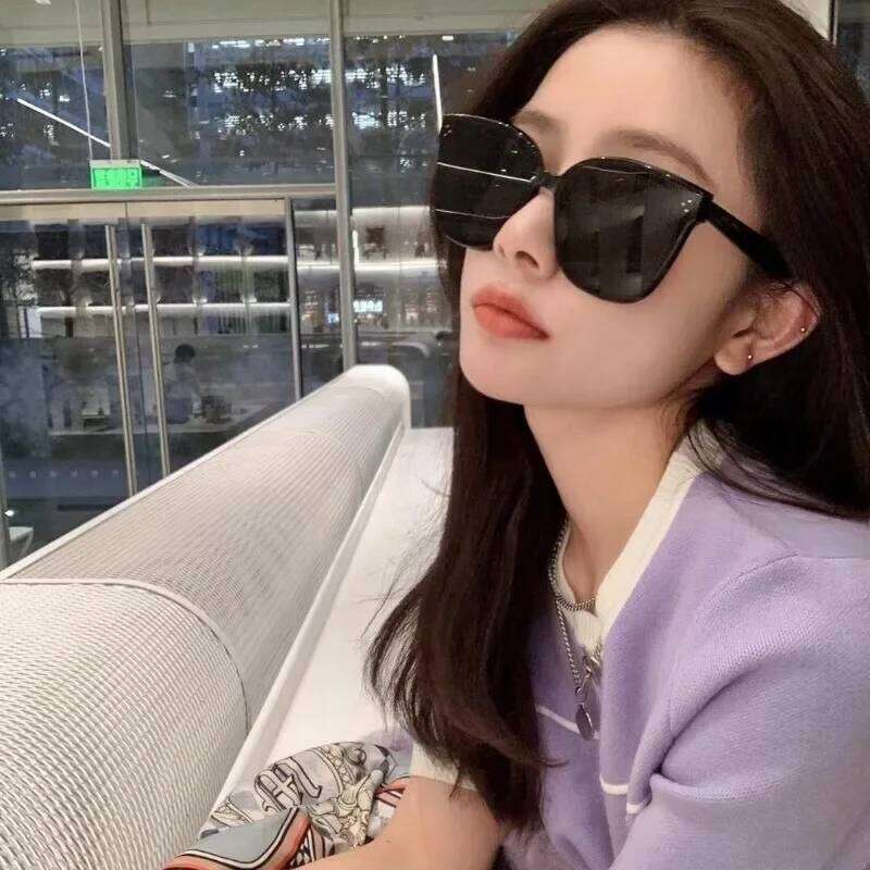 2PCS Korean Version Men Women Fashion Sunscreen Sunglasses Big Face Slimmer Look Anti-Ultraviolet Sunglass Y260207