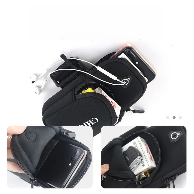 HAISSKY Outddor Running Bags Set Waist PackArmband Pouch Men Women Fitness Zipper Phones Earphones Keys Phone Storage Bag w251218