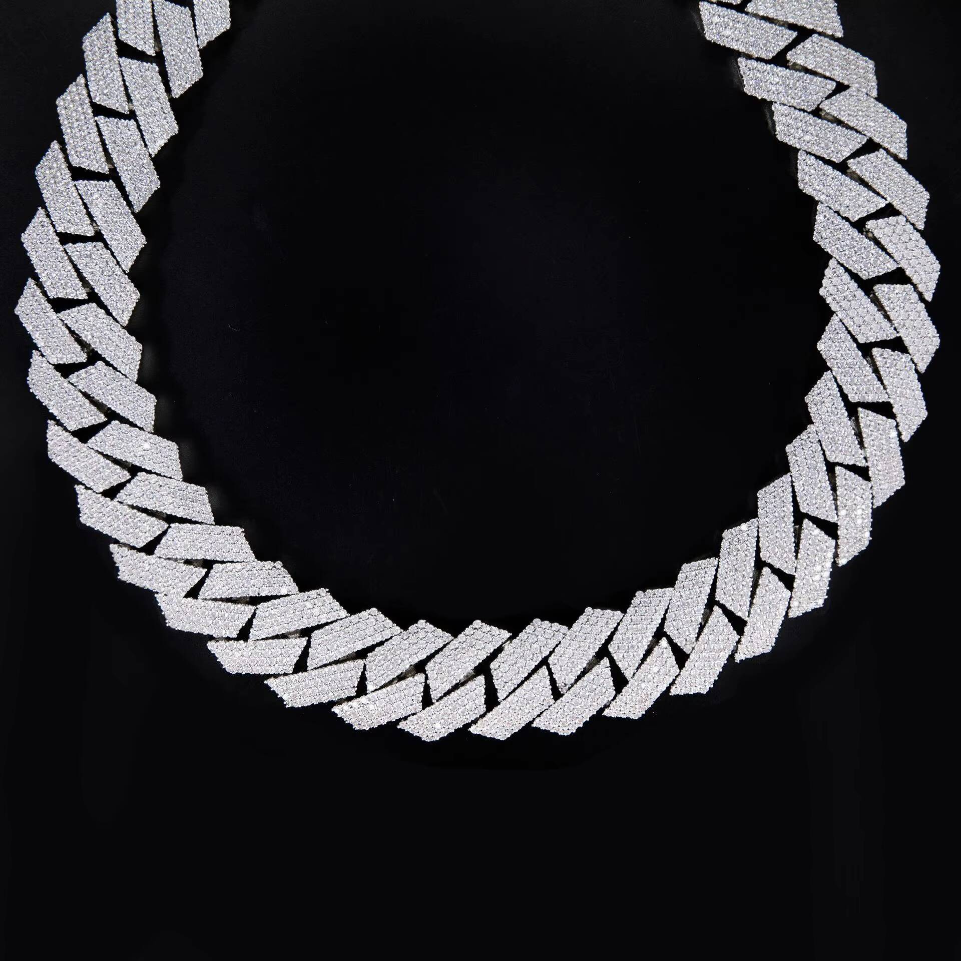 Iced Out 16mm VVS Moissanite Miami Cuban Link Chain Pass Diamond Tester GRA Hip Hop 925 Sterling Silver Bracelet