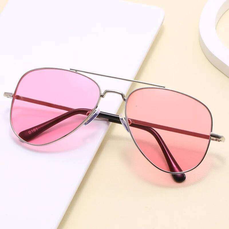 New Straight Metal Children's Sunglasses Boys Girls, Classic Style For Children And Adults, Parent-Child Y260207