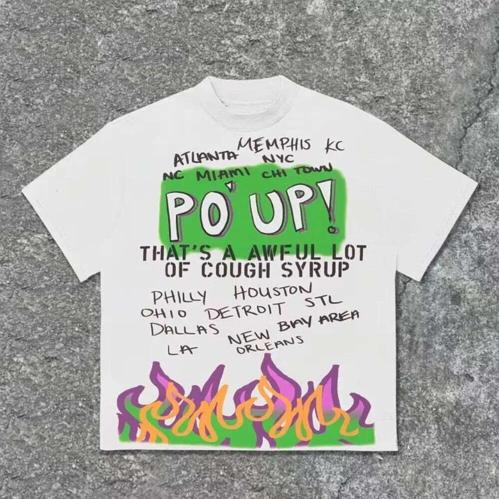 2025 That's A Awful Lot of Cough Syrup Po Up Graphic Cotton T-Shirt Unisex Harajuku Vintage Streetwear Men Clothing Shirts Tees C260207