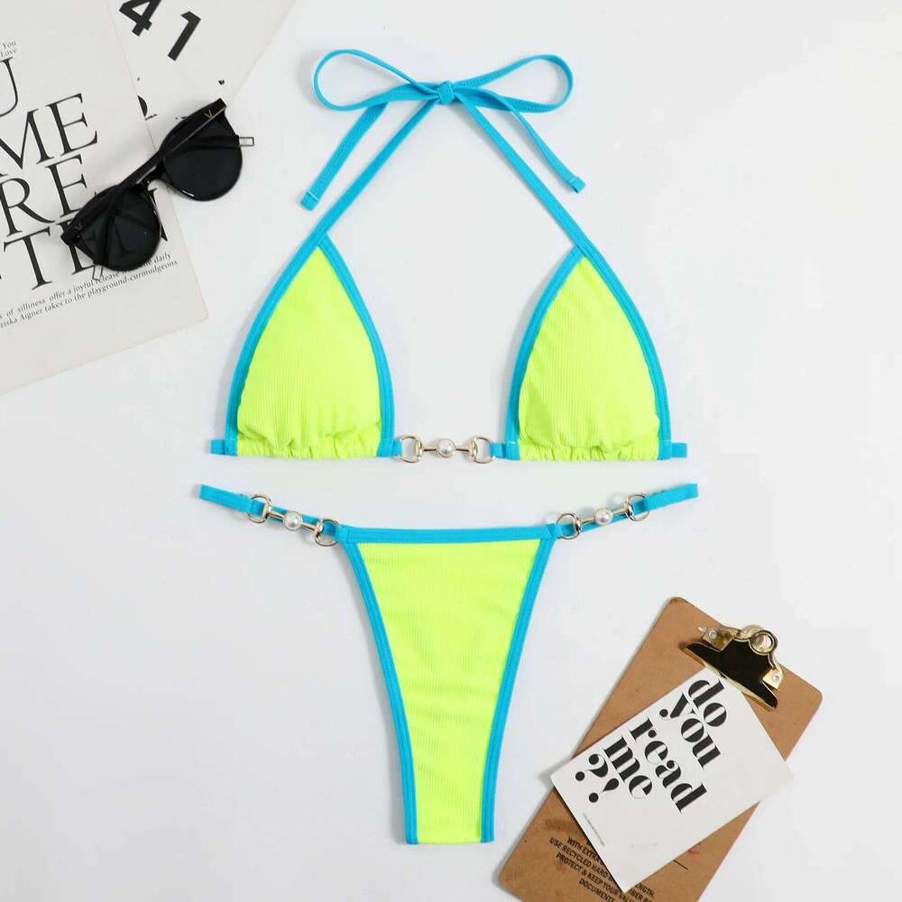sexy string micro mini bikinis set high waist thong swimsuit Swimwear Biquini conjunto de bikini tankini beachwear C260207