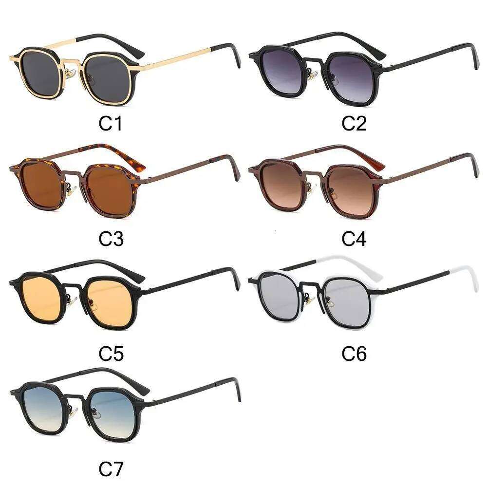 Metal Frame Small Square Sunglasses Retro Y2K UV400 Protection Driving Sun Glasses Punk Shades for Women & Men Y260207