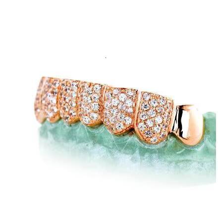 VVS Moissanite Diamond 8x8 Teeth Elegant 925 Sterling Silver 10K Gold Plated Fine Grillz Elegant 8x8 Teeth