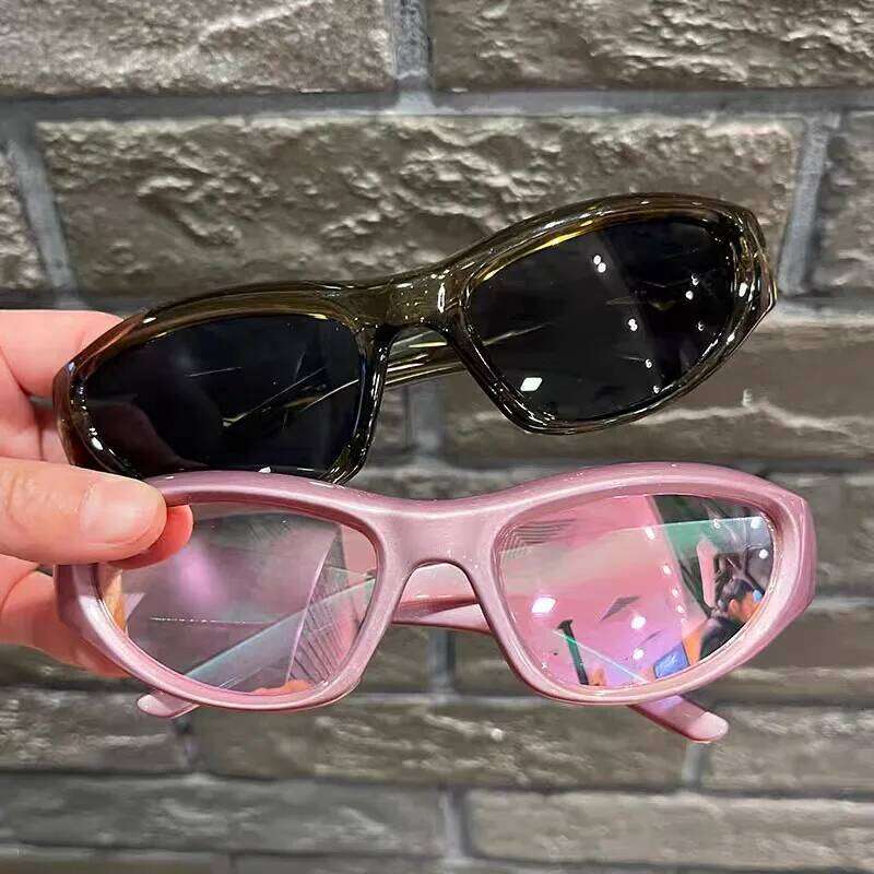 Y2k Punk Sports Sunglasses for Women Men Fashion Mirror Sun Glasses Shades UV400 Driving Outdoor Street Photo Goggle Eyewear Y260207