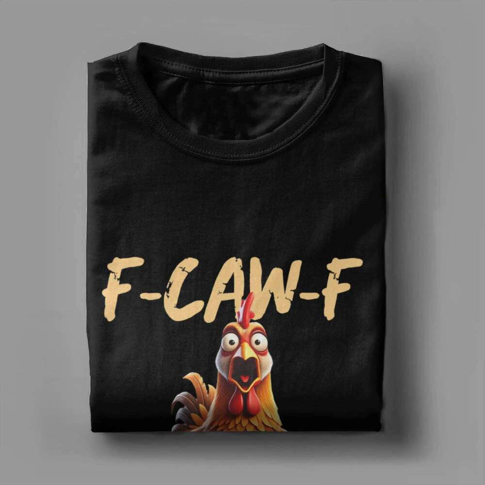 Streetwear Shirt Summer Caw F Rooster Funny Bird Fcawf Chicken Hip Hop T Shirts Cotton Tshirt Men's Basic Short Sleeve Tops C260207