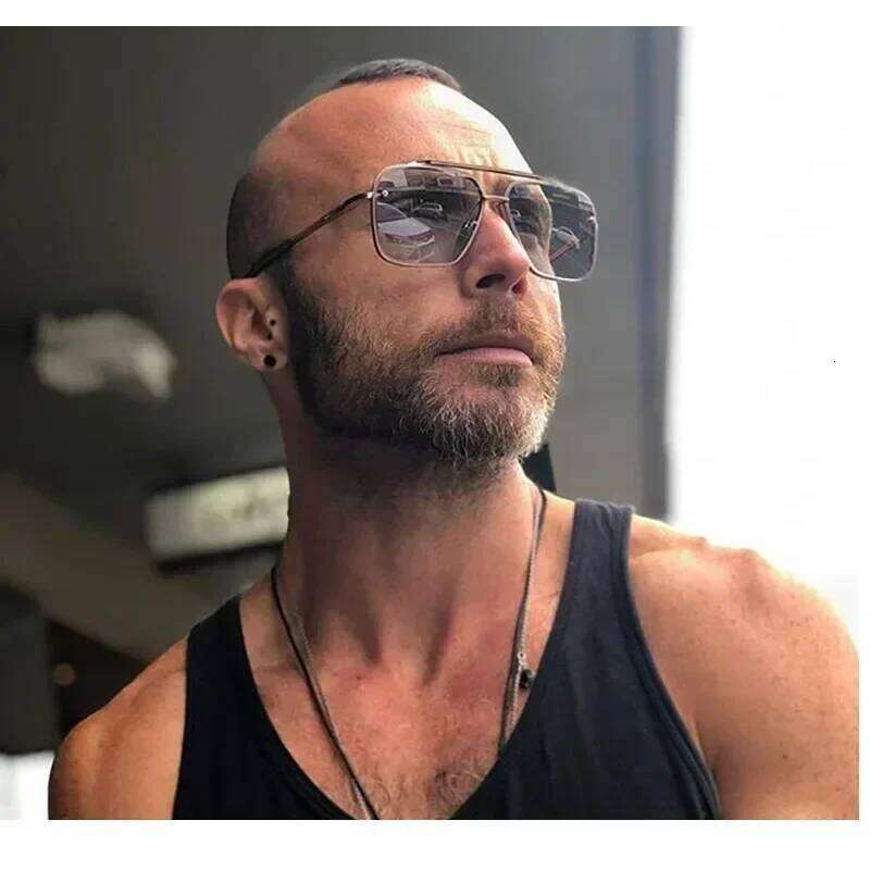 2025 Fashion Square Luxury Design Men Women Flight Seven Rock Mach Six Style Gradient Pilot Sunglasses Oculos De Sol Y260207