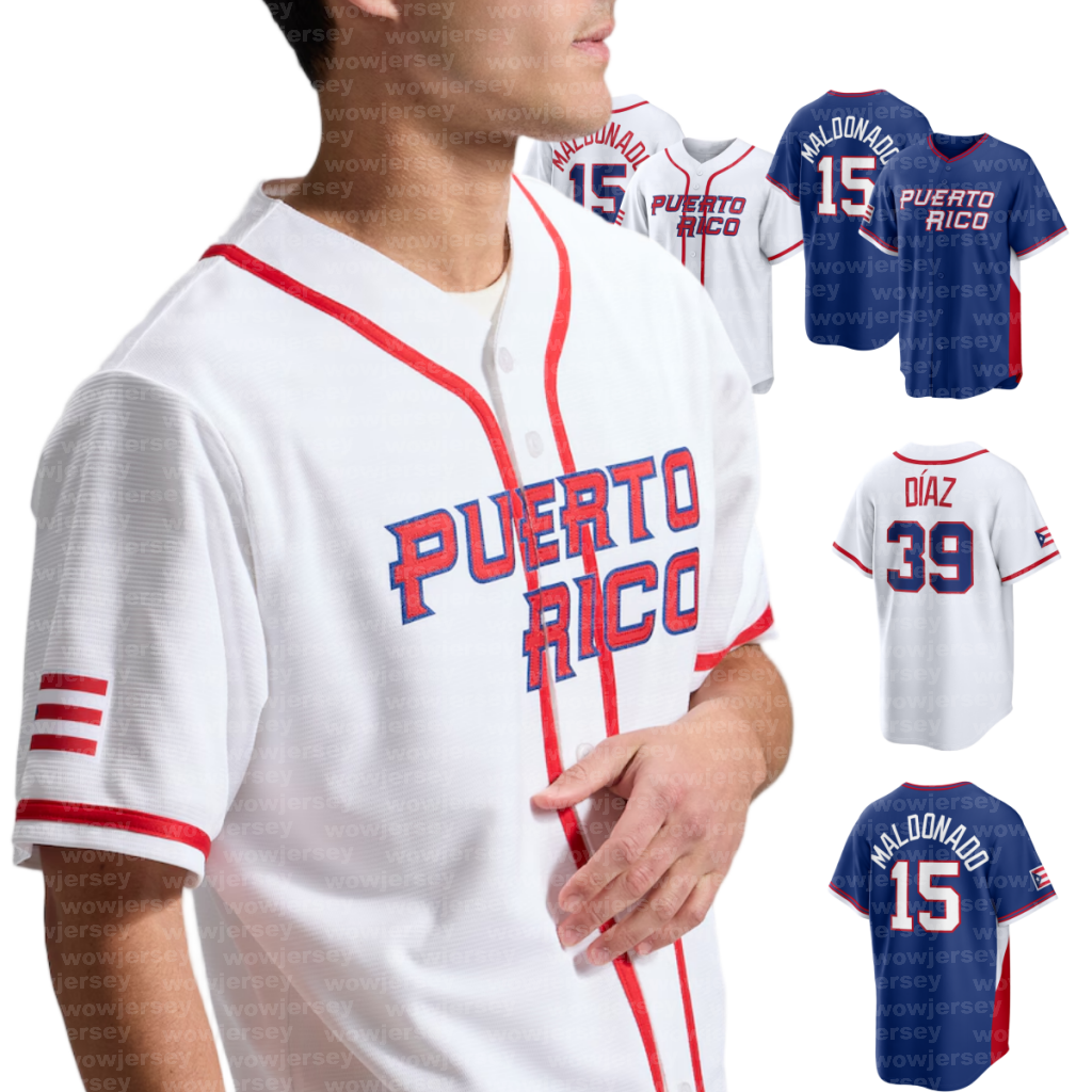 2026 WBC Team Puerto Rico #39 Edwin Diaz Baseball Jersey Nolan Arenado Martin Maldonado Jovani Moran MJ Melendez Fernando Cruz Emmanuel Rivera Darell Hernaiz Molina