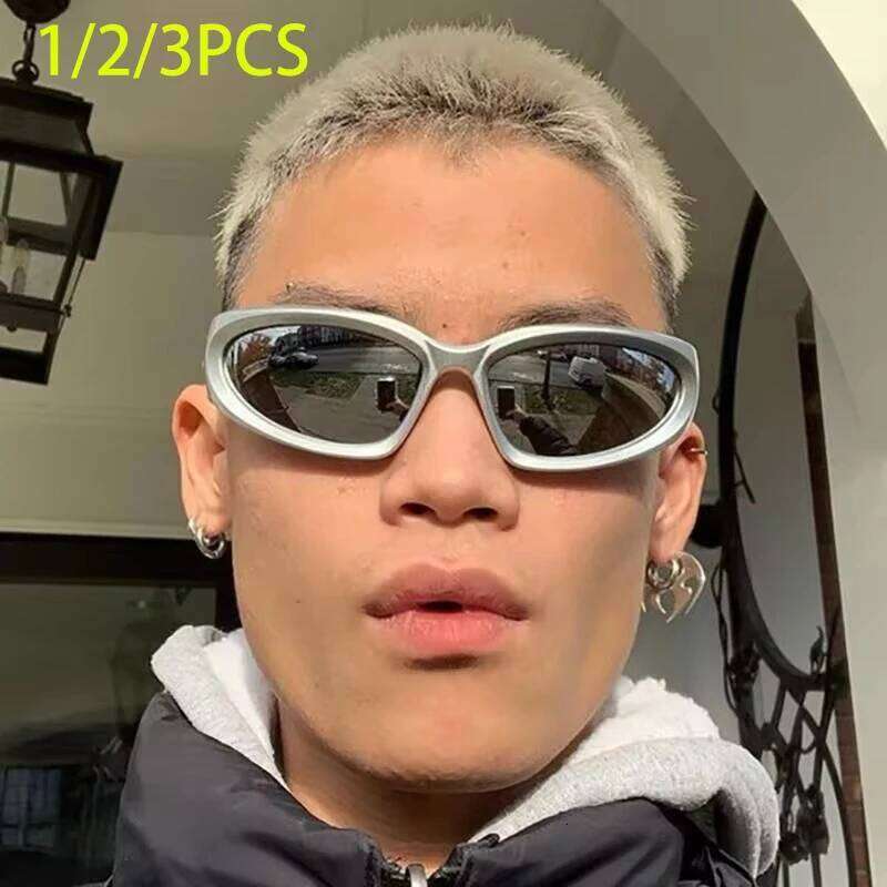 1/2/3pcs fashionable men's and women's high-end Y2K square bicycle glassesUV resistant sunglasses outdoor hiking glas Y260207
