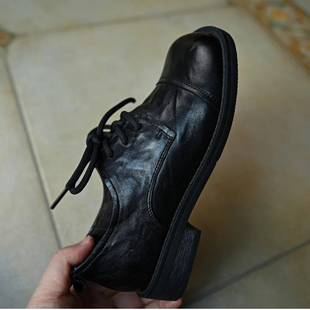 Womens cow leather carving British style laceup flats oxfords high quality soft comfortable Genuine Leather shoes woman 260208