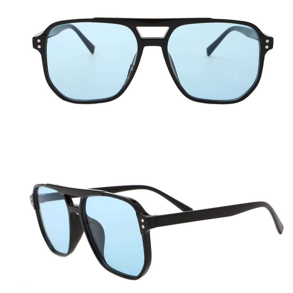 Classic Oversized Pilot Sunglasses Women Vintage Double Bridge Big Sun Glasses Unisex Yellow Driving Eyewear UV400 Shades Y260207