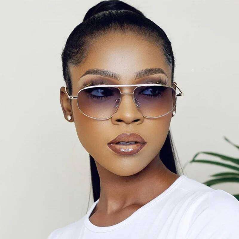 Classic Metal Sunglasses Men Luxury Brand Design Trendy Square Sun Glasses Shades For Women UV400 Gafas De Sol Y260207