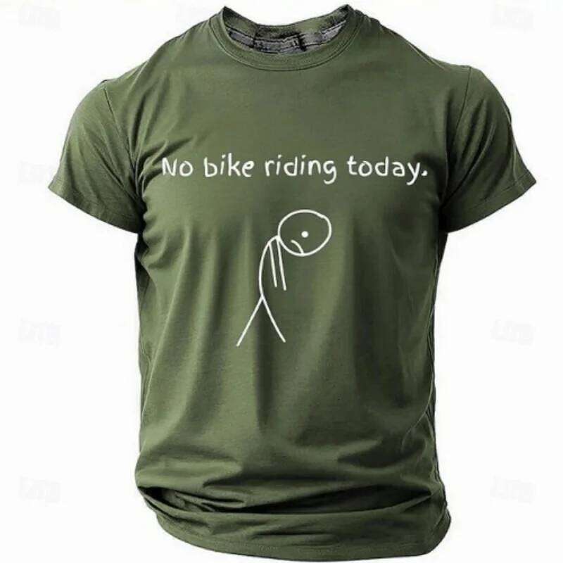 2025 Summer New Men's Sports Quick Dry 3D Fun Letter Print T Shirt Outdoor Training Cycling Short Sleeve C260207