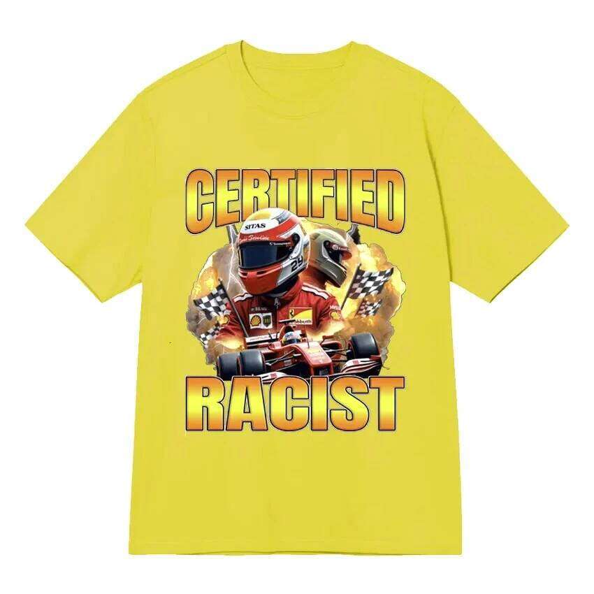 Professional Certified Racist Racing Meme T-Shirt Fashion Short Sleeve T-shirts Casual Soft Women Daily Wear Clothing C260207