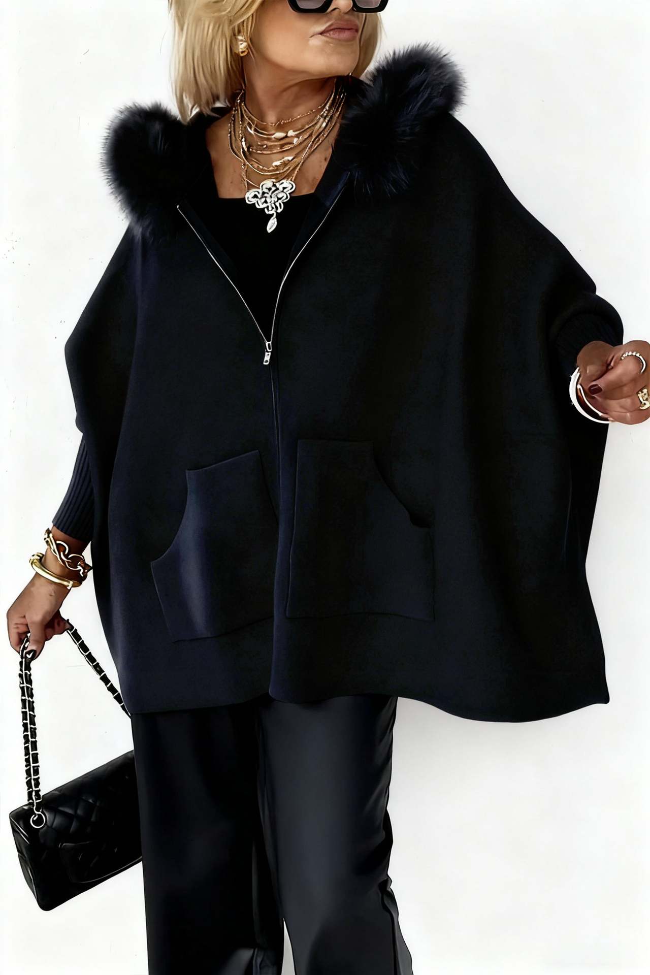 2026 New Fashion Zipper Hooded Plush Jacket Women Spring Casual Loose Solid Color Warm Pocket Long Sleeve Jacket Women R260208