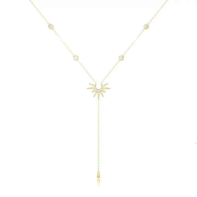 Unique Y-Shaped Cubic Zircon Necklace for Women Girls Fashion Long Tassel Dangle Choker Necklace Party Jewelry Gift 260124