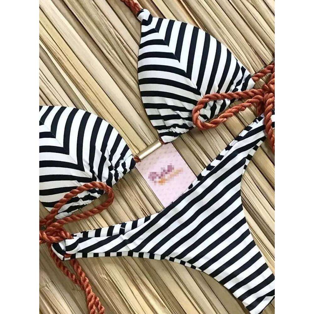 2020 New Bikinis Women Swimsuit Cross Bandage Swimwear Push Up Bikini Set Beach Bathing Suit Brazilian Biquni Print C260207