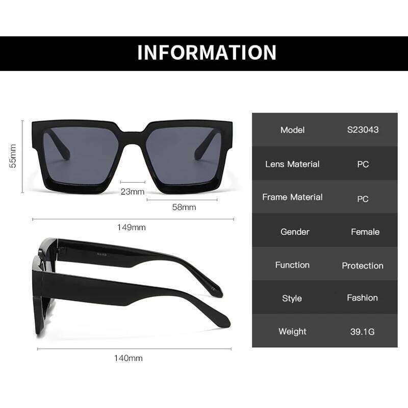 New Large-framed Three-dimensional Fashionable Women's Sunglasses Women Trend Classic Sunshades Y260207