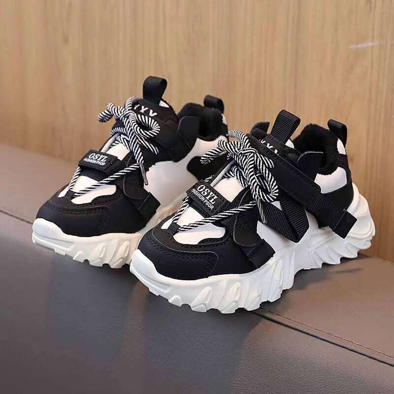 Autumn Children's Sneakers Boys New Fashion Design Breathable Sport Girls Non-slip Casual Student Shoes Toddler Shoe H260207