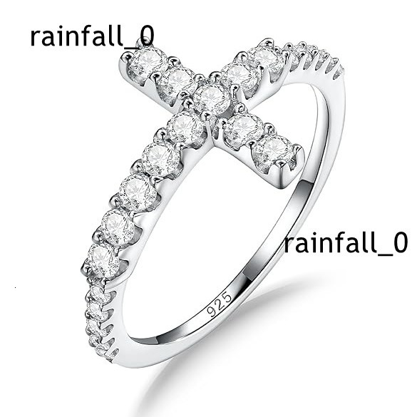 Cross Ring Moissanite VVS Engagement Jewelry 925 Sterling Silver Adjustable Fine Jewelry Wholesale Custom With Certificate