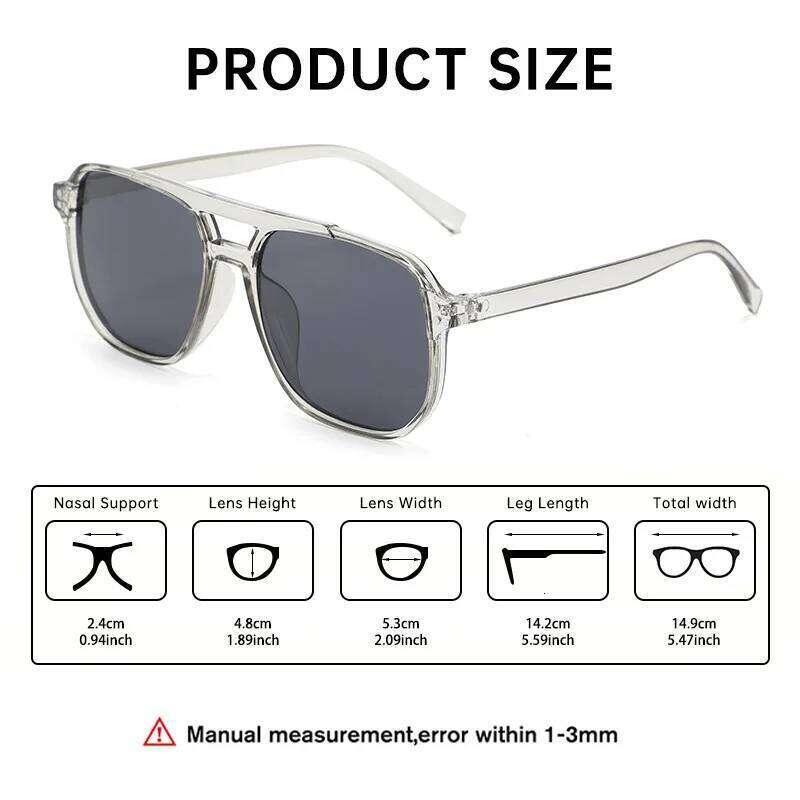 Classic Oversized Pilot Sunglasses Women Vintage Double Bridge Big Sun Glasses Unisex Yellow Driving Eyewear UV400 Shades Y260207