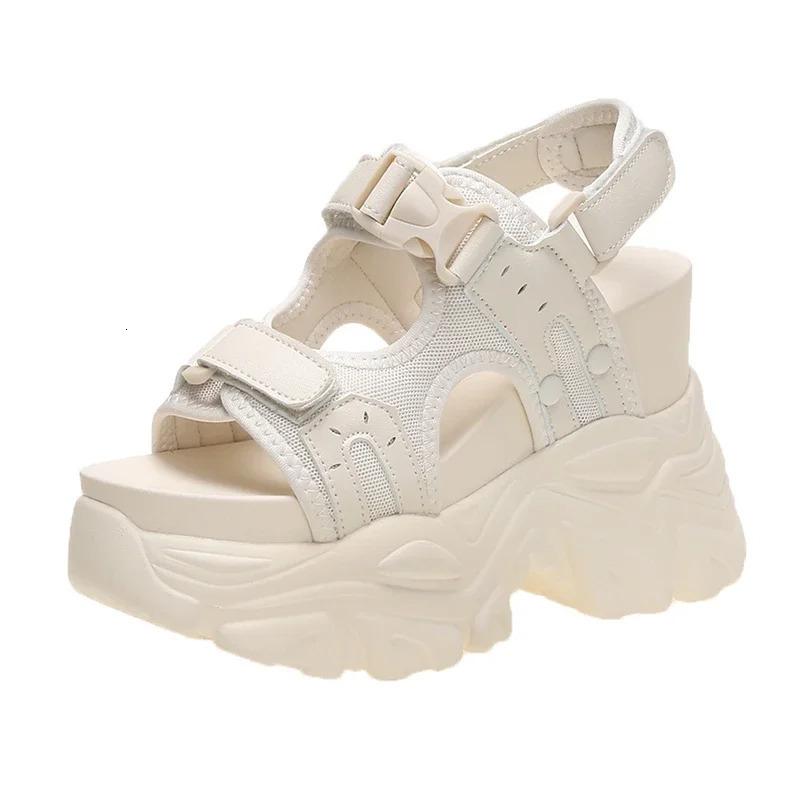 105CM y Platform Sandal 2023 High Heels Sexy Opentoed Sandals Wedge Increased Shoes Ladies Beach Summer Sandalia 260208