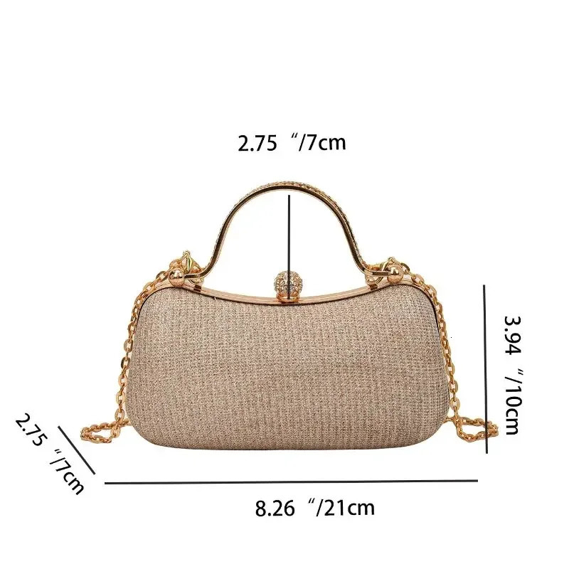 Chain Evening Bag Dinner Shoulder Bag for Women Handbag - Fashion Crossbody Bags Vintage Underarm Bag Satchel 260130