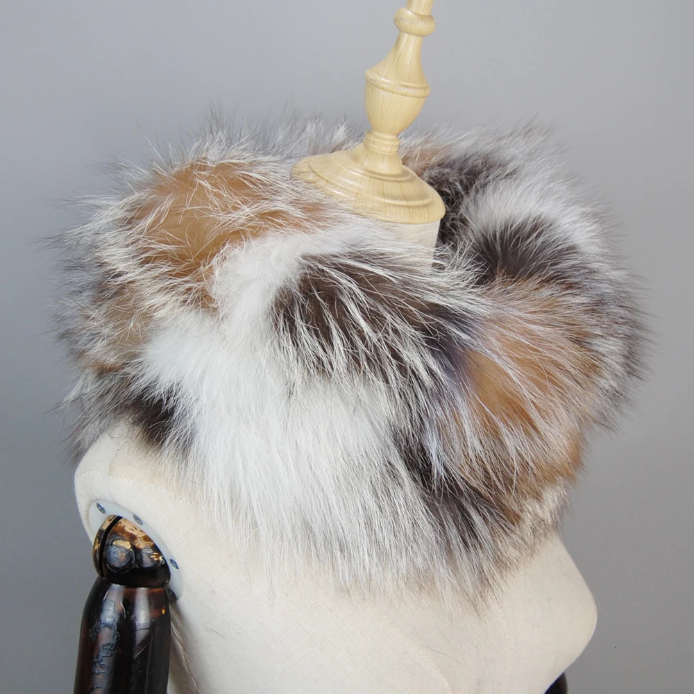 Women Real Fur Scarf Headbands Women Winter Warm Ring Raccoon Fur Scarves Neck Warmer Natural Fur Mufflers 260107
