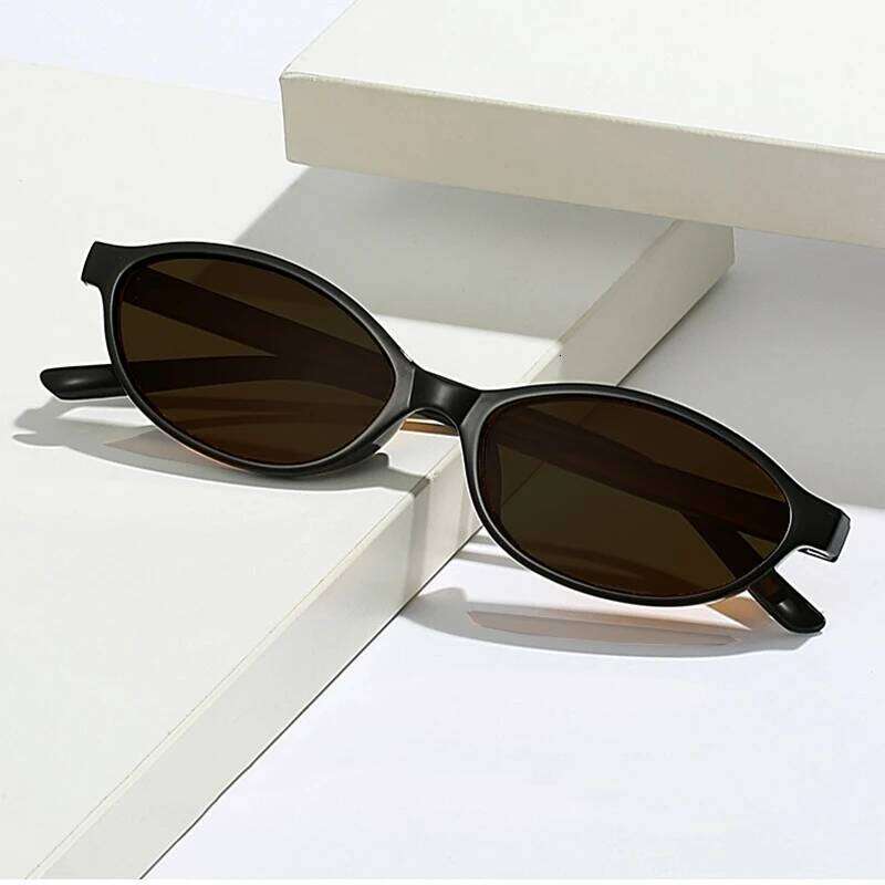 Retro Oval Fashion Personalized Trendy Small Frame Sunglasses Punk Cat Eyes Sunshade Sun Protection Glasses Y260207
