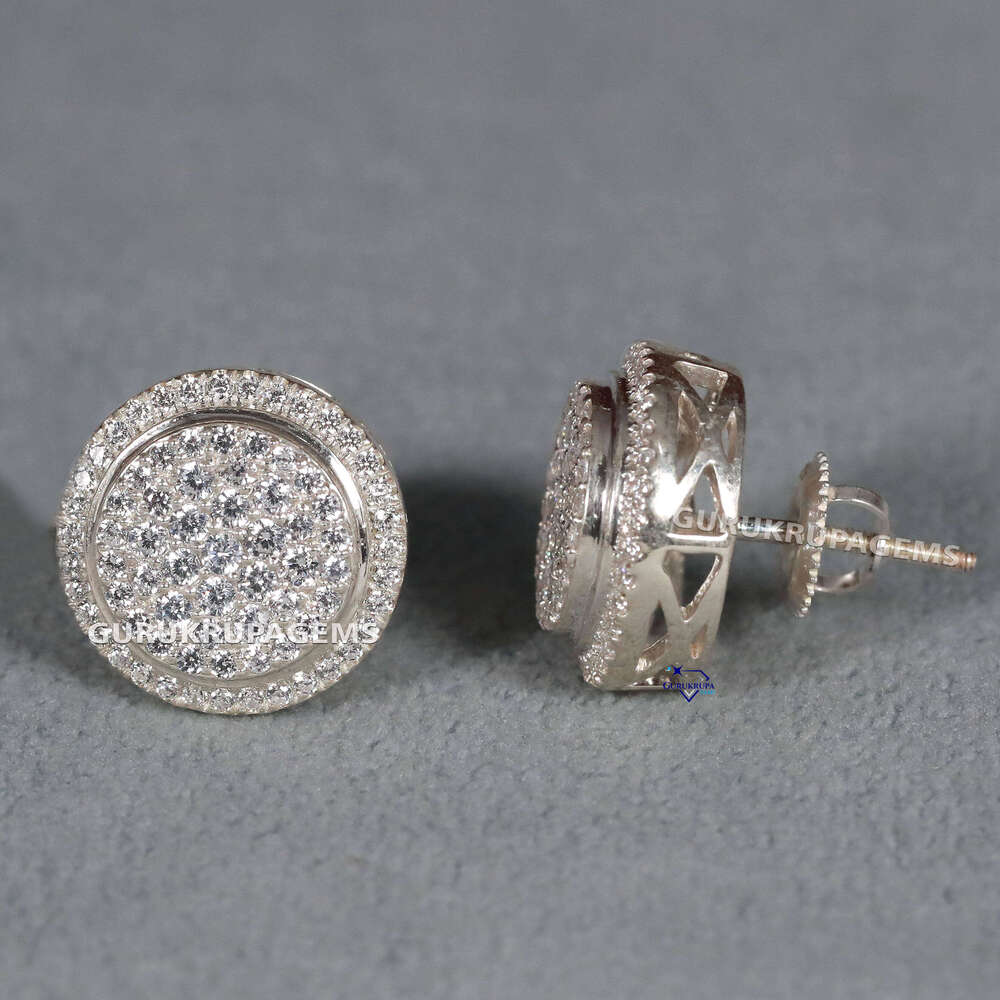 Earrings That Shines Bright Our 925 Sterling Silver Moissanite Diamond Earring For Women With Enhanced VVS Clarity
