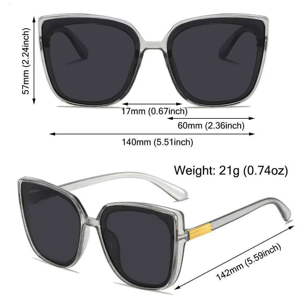 Big Frame Cat Eye Sunglasses UV400 Protection Cosplay Camping Fishing Stage Performance Black Shades Eyewear for Women & Men Y260207